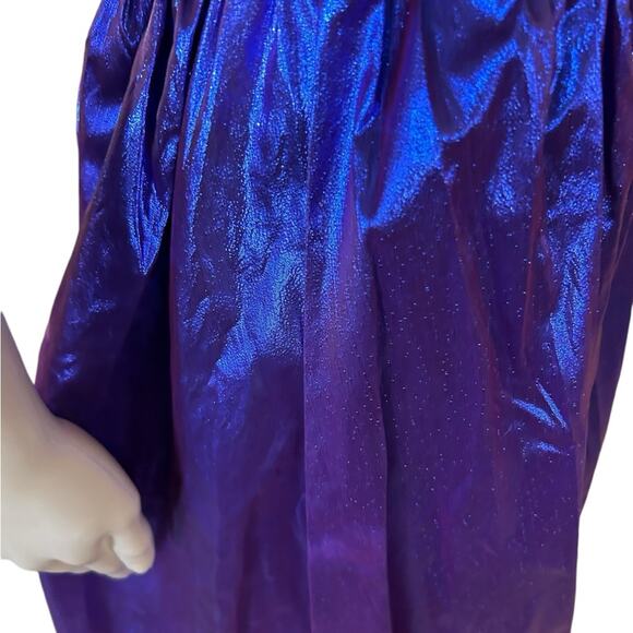 LA Glo Vintage 90s Cocktail Medium Prom Glam Rock Lace Sequins Sweetheart Purple - Picture 8 of 13